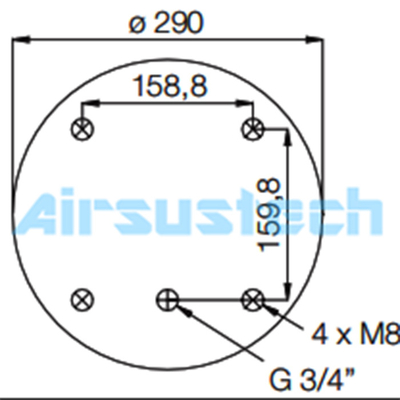 7.5 Kg Phoenix Air Spring SP2B34R/SP 2 B 34 R Sospensione Air Shock Installazione facile con bulloni