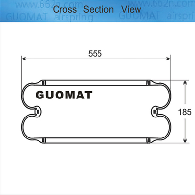 La doppia molla pneumatica di gomma complicata muggisce la sostituzione 556 della borsa di ponte aereo di Goodyear 2 3 8077